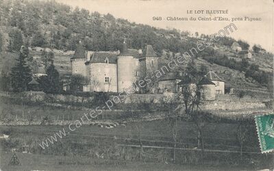 Carte postale ancienne Ceint d'Eau — Figeac (Lot)