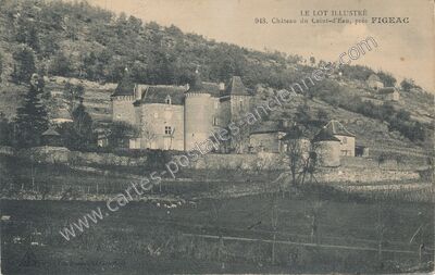 Carte postale ancienne Ceint d'Eau — Figeac (Lot)