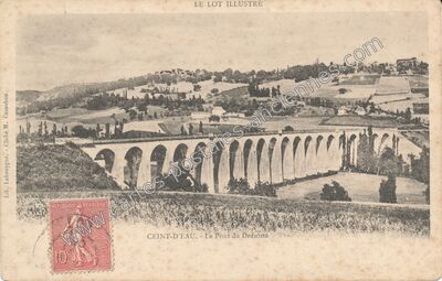 Carte postale ancienne Ceint d'Eau — Figeac (Lot)