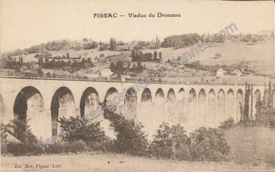 Carte postale ancienne Drauzou — Figeac (Lot)