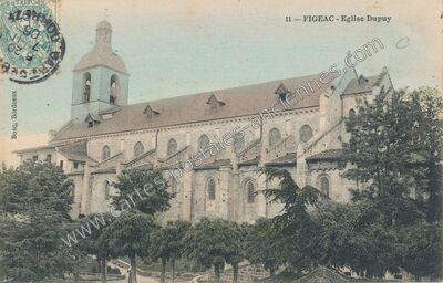Carte postale ancienne Eglise Dupuy — Figeac (Lot)