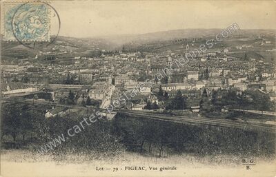 Carte postale ancienne Vue générale — Figeac (Lot)
