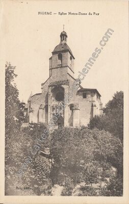 Carte postale ancienne Eglise Notre-Dame du Puy — Figeac (Lot)