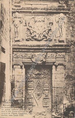 Carte postale ancienne Hôtel de Suly. Renaissance. Porte Ionique — Figeac (Lot)