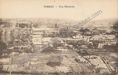 Carte postale ancienne Vue Générale — Figeac (Lot)