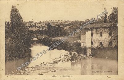 Carte postale ancienne Bords Gelé — Figeac (Lot)