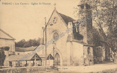 Carte postale ancienne Les Carmes - Eglise St-Thomas — Figeac (Lot)