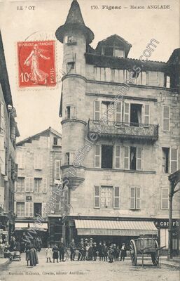 Carte postale ancienne Maison ANGLADE — Figeac (Lot)