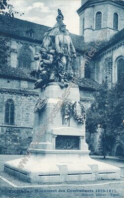 Carte postale ancienne Monument des Combattants 1870-1871 — Figeac (Lot)