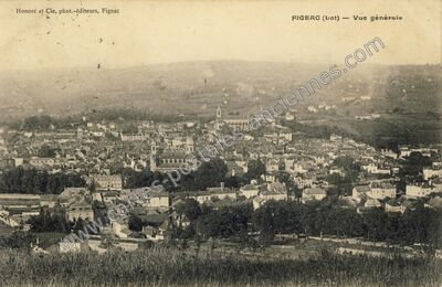Carte postale ancienne Vue générale — Figeac (Lot)