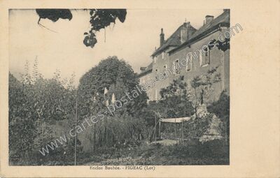 Carte postale ancienne Enclos Boubée — Figeac (Lot)