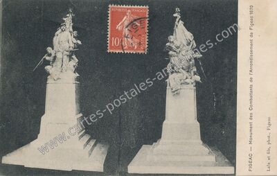 Carte postale ancienne Monument des Combattants de l'Arrondissement de Figeac 1870 — Figeac (Lot)
