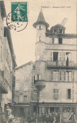 Carte postale ancienne Maison ANGLADE — Figeac (Lot)