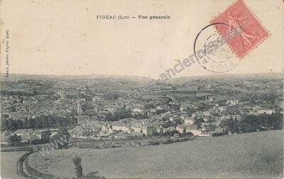 Carte postale ancienne Vue générale — Figeac (Lot)