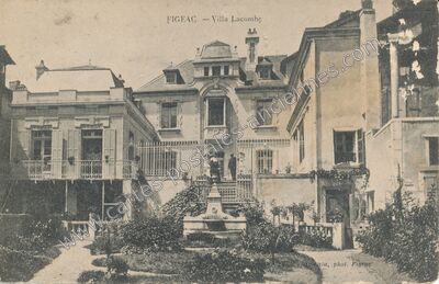Carte postale ancienne Villa Lacombe — Figeac (Lot)