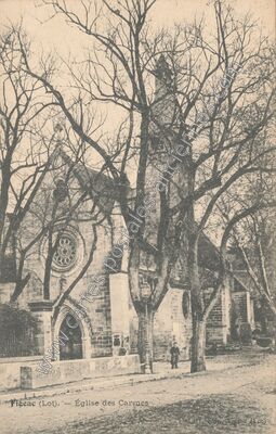 Carte postale ancienne Église des Carmes — Figeac (Lot)