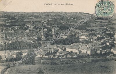 Carte postale ancienne Vue Générale — Figeac (Lot)