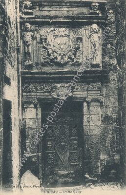 Carte postale ancienne Porte Sully — Figeac (Lot)