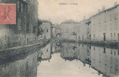 Carte postale ancienne L'Etang — Figeac (Lot)