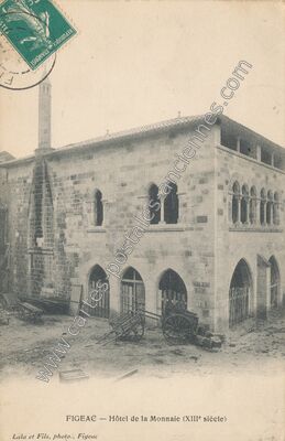 Carte postale ancienne Hôtel de la Monnaie (XIII° siècle) — Figeac (Lot)