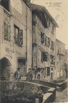 Carte postale ancienne Vue sur le Canal — Figeac (Lot)