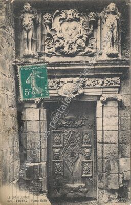 Carte postale ancienne Porte Sully — Figeac (Lot)