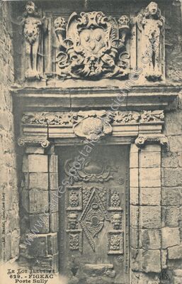 Carte postale ancienne Porte Sully — Figeac (Lot)