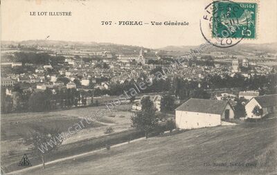 Carte postale ancienne Vue Générale — Figeac (Lot)
