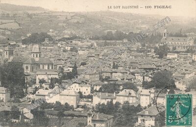 Carte postale ancienne Le Lot illustré — Figeac (Lot)