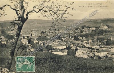 Carte postale ancienne Vue Générale — Figeac (Lot)