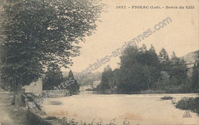 Carte postale ancienne Bords du Célé — Figeac (Lot)