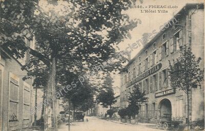 Carte postale ancienne L'Hôtel Villa — Figeac (Lot)