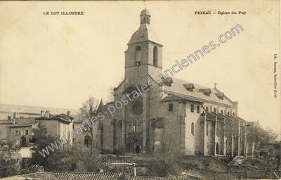 Carte postale ancienne Église du Puy — Figeac (Lot)
