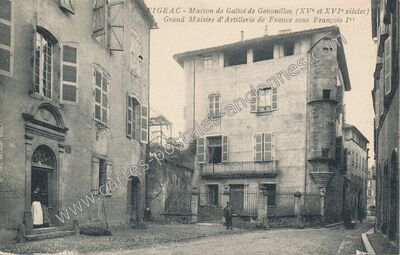 Carte postale ancienne Maison de Galiot de Genouillac — Figeac (Lot)
