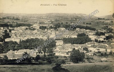 Carte postale ancienne Vue Générale — Figeac (Lot)