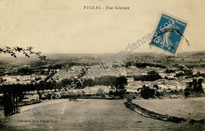 Carte postale ancienne Vue Générale — Figeac (Lot)