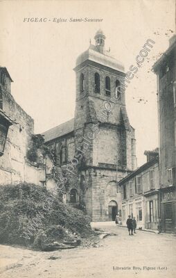 Carte postale ancienne Eglise Saint-Sauveur — Figeac (Lot)