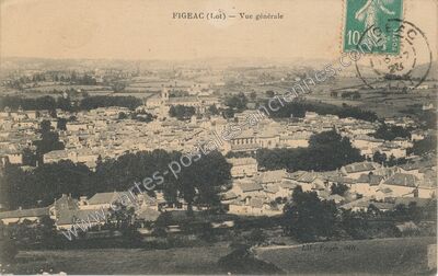 Carte postale ancienne Vue générale — Figeac (Lot)