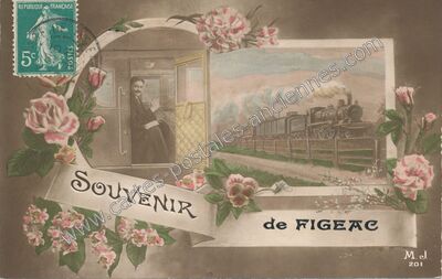 Carte postale ancienne Souvenir — Figeac (Lot)