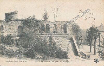 Carte postale ancienne Le Jardin du Collège — Figeac (Lot)