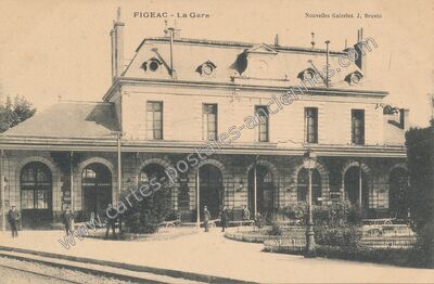 Carte postale ancienne La Gare — Figeac (Lot)