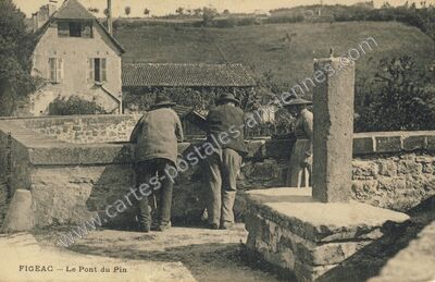 Carte postale ancienne Le Pont du Pin — Figeac (Lot)