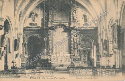 Carte postale ancienne Eglise du Puy (Aûtel) — Figeac (Lot)