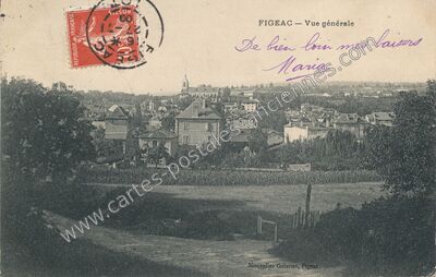 Carte postale ancienne Vue générale — Figeac (Lot)