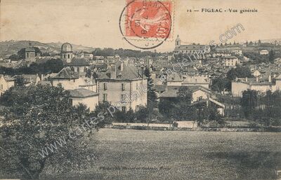 Carte postale ancienne Vue générale — Figeac (Lot)