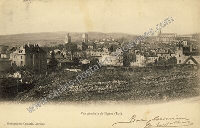 Carte postale ancienne Vue générale — Figeac (Lot)