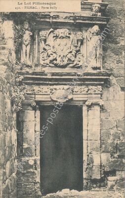 Carte postale ancienne Porte Sully — Figeac (Lot)