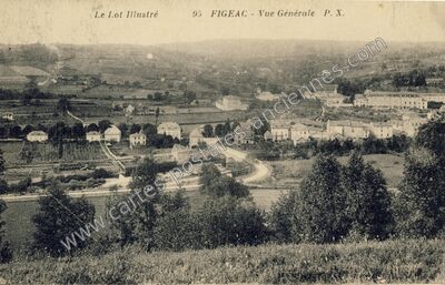 Carte postale ancienne Vue Générale — Figeac (Lot)