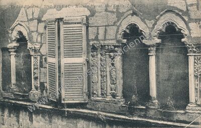 Carte postale ancienne Maison Mural, Rue Emile-Zorn — Figeac (Lot)