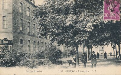 Carte postale ancienne L'Hospice — Figeac (Lot)